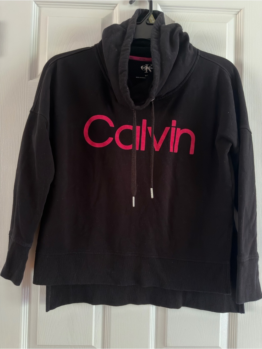 Calvin Klein Black pullover with Pink Logo